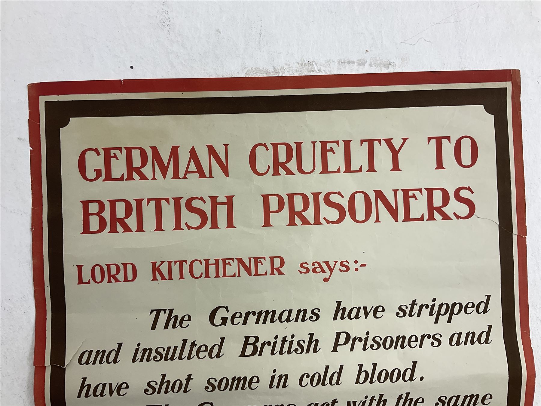 WW1 poster published by The Parliamentary Recruiting Office; poster No