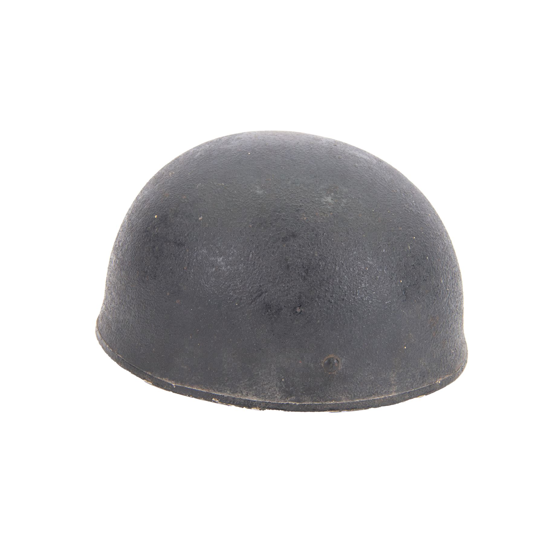 WWII British parachute regiment helmet, marked BMB and dated 1944 to the leather liner, size 7 3/4, complete with liner, the canvas strap with leather chinpiece