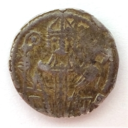  Otto II silver coin, obverse bishop wearing mitra holding croizer, reverse bust of Saint Paul and 'Die Munzen von Osnabruck' coin book, dated 1967    