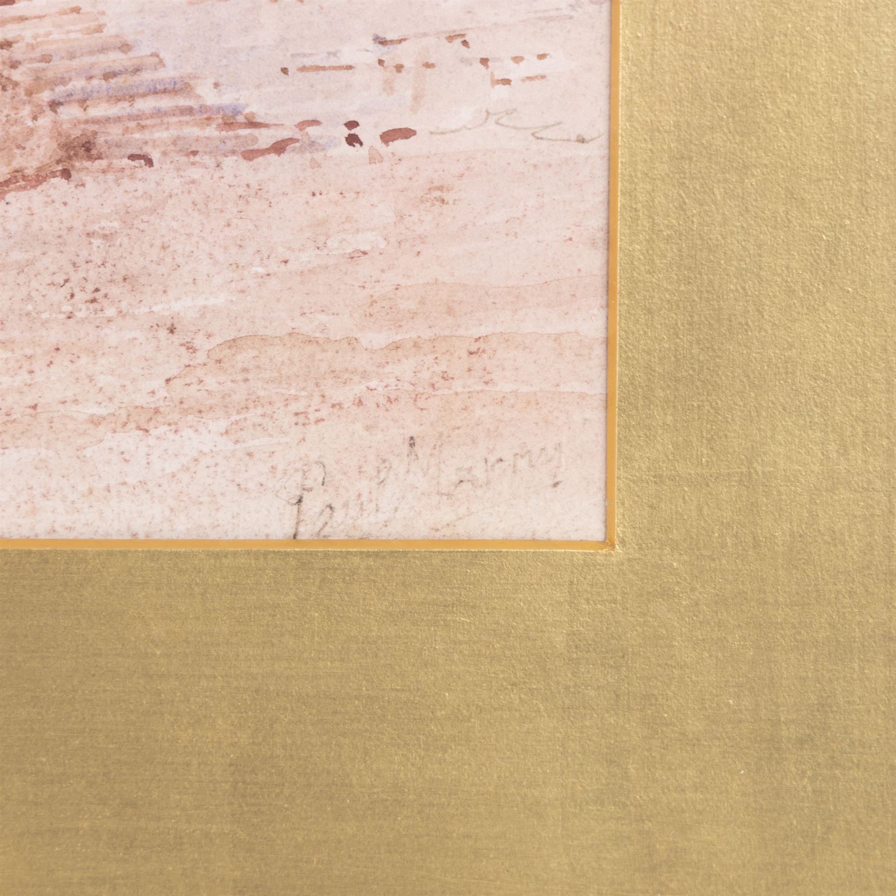 Paul Marny (French/British 1829-1914): Harbour Scenes, near pair watercolours signed, approx 16.5cm x 44.5cm each (2)