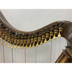 Contemporary 24 string Celtic or Irish Folk Harp with an Ash soundboard and 24 sharpening keys, with three music books, tutorial and DVD In a soft carrying case with tuning key 