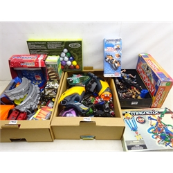  Large collection of toys and collectables including Disney action figures, pair Dart Tags, Monopoly, Magnext boxed sets and other toys   