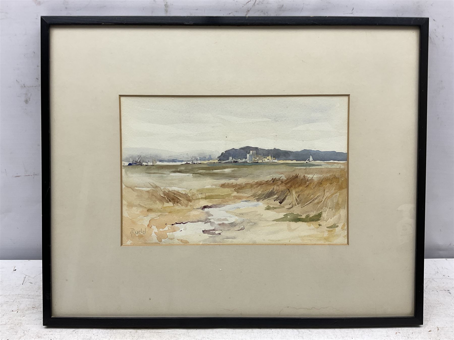 Agnes J Rudd (British fl.1880-1938): Marshland Landscape, watercolour signed 17cm x 25cm
