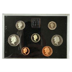 Eight The Royal Mint United Kingdom proof coin collections, dated 1987, 1988, two 1990, 1994, 1995, 2006 and 2007, all cased with certificates
