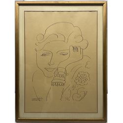 After Henri Matisse (French 1869-1954): 'Madame Dorothy Taley', lithograph inscribed in the plate, probably pub. Mourlot 54cm x 38cm