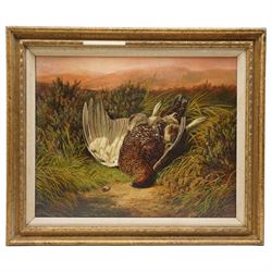 Benjamin Hold (British 1847-1917): Scottish Red Grouse, pair oils on canvas signed and dated 1898, 42cm x 52cm (2)