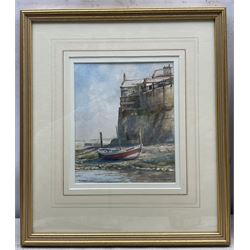 David C Bell (British 1950-): 'Staithes', two watercolours signed and titled, 22cm x 18cm and 17cm x 26cm (2)