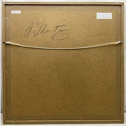 John Thornton (Northern British 1944-): 'Tide on the Turn', mixed media and collage signed twice, titled and signed verso 56cm x 56cm