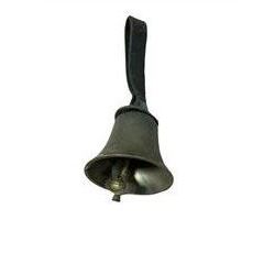 Collection of 44 late 19th century brass church/musical handbells with leather straps by James Shaw Brothers of Bradford and bells marked G.W. possibly cast by the George Welch bell foundry, London.
The number of bells and stated notation, some at different pitch, is as follows;
5 “C”, 4 “D”, 5 “E”, 4 “F”, 5 “G”, 5 “A”, 6 “B”.
3 “F#”, 4 “C#”,1 “Db”, 1 “G#”, 1”A#”.
Two of the bells are minus their clappers and one bell has no leather strap.
