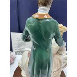 Two Royal Worcester figures, comprising A Gift of Love from the Age of Romance Series, limited edition 325/500, with certificate and original box and Royal Premier from the Glittering Occasions series, with original box 