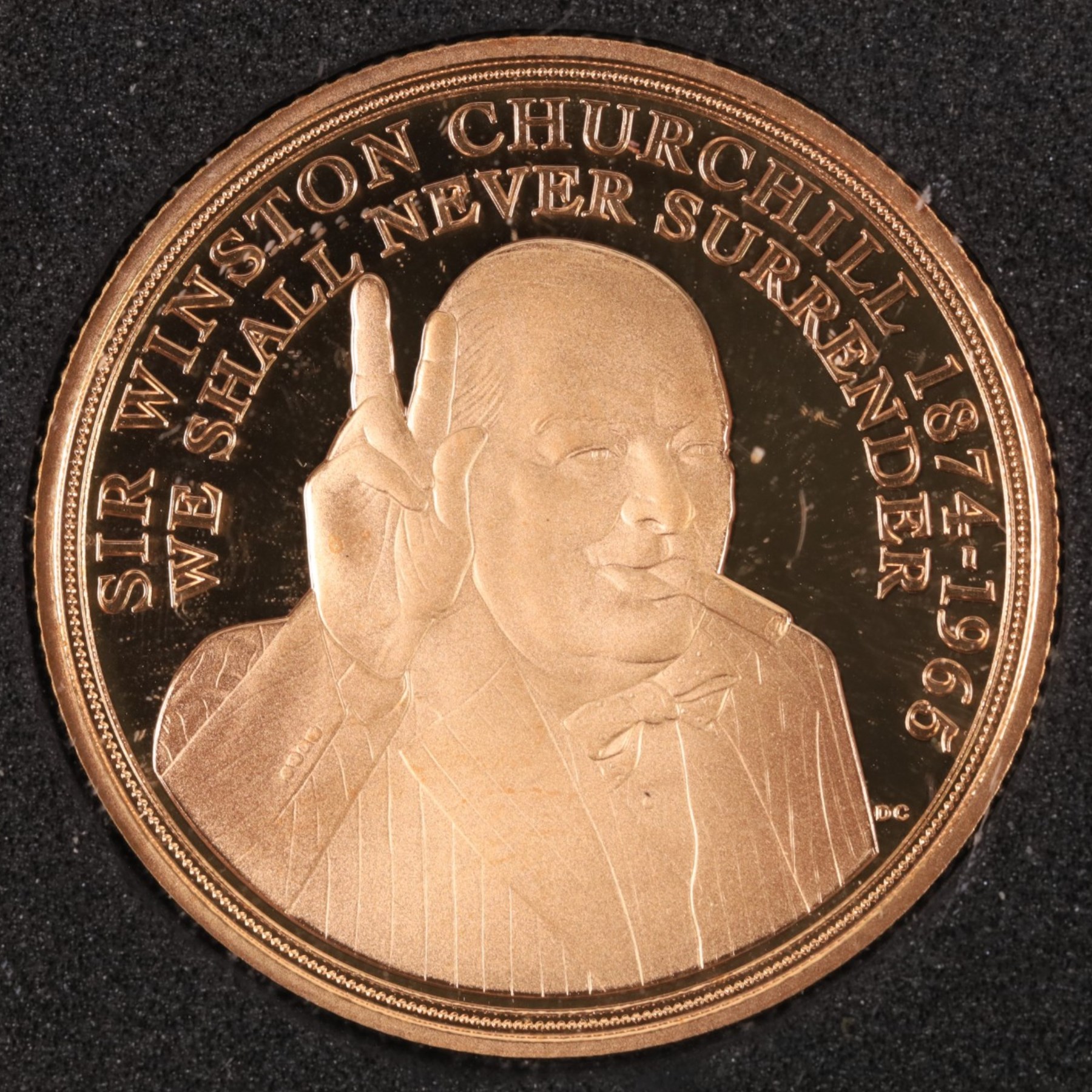 Queen Elizabeth II Gibraltar 2020 'The Greatest Briton' gold proof double sovereign coin, issued by The London Mint Office, cased with certificate
