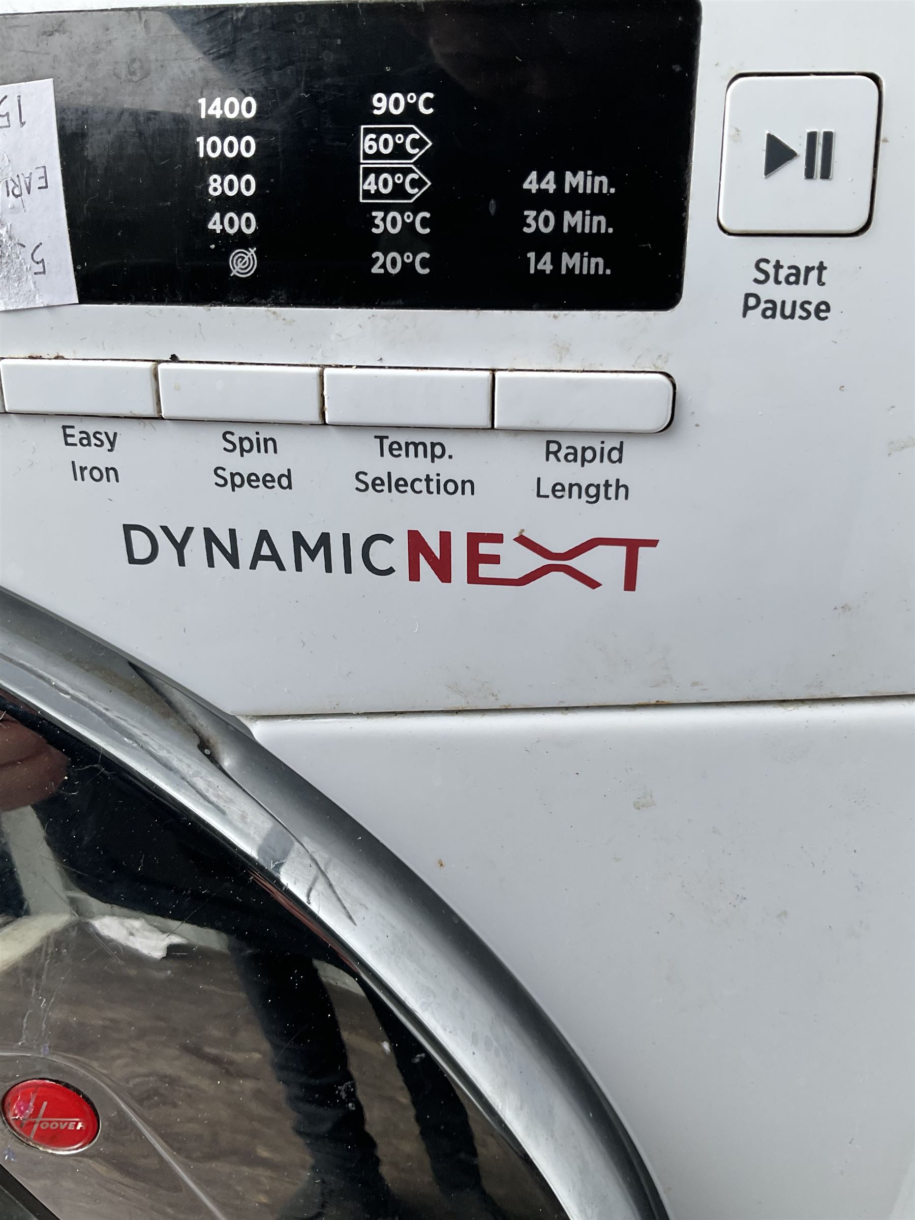 Hoover 7kg 1400rpm slimline washing machine  - THIS LOT IS TO BE COLLECTED BY APPOINTMENT FROM DUGGLEBY STORAGE, GREAT HILL, EASTFIELD, SCARBOROUGH, YO11 3TX
