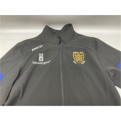 Hull F.C. memorabilia; Thirteen shirts, late 1980s to c2015 including 1998 Hull FC/Hull Sharks home shirt; and one Hull F.C. jacket; various sizes; used and unused