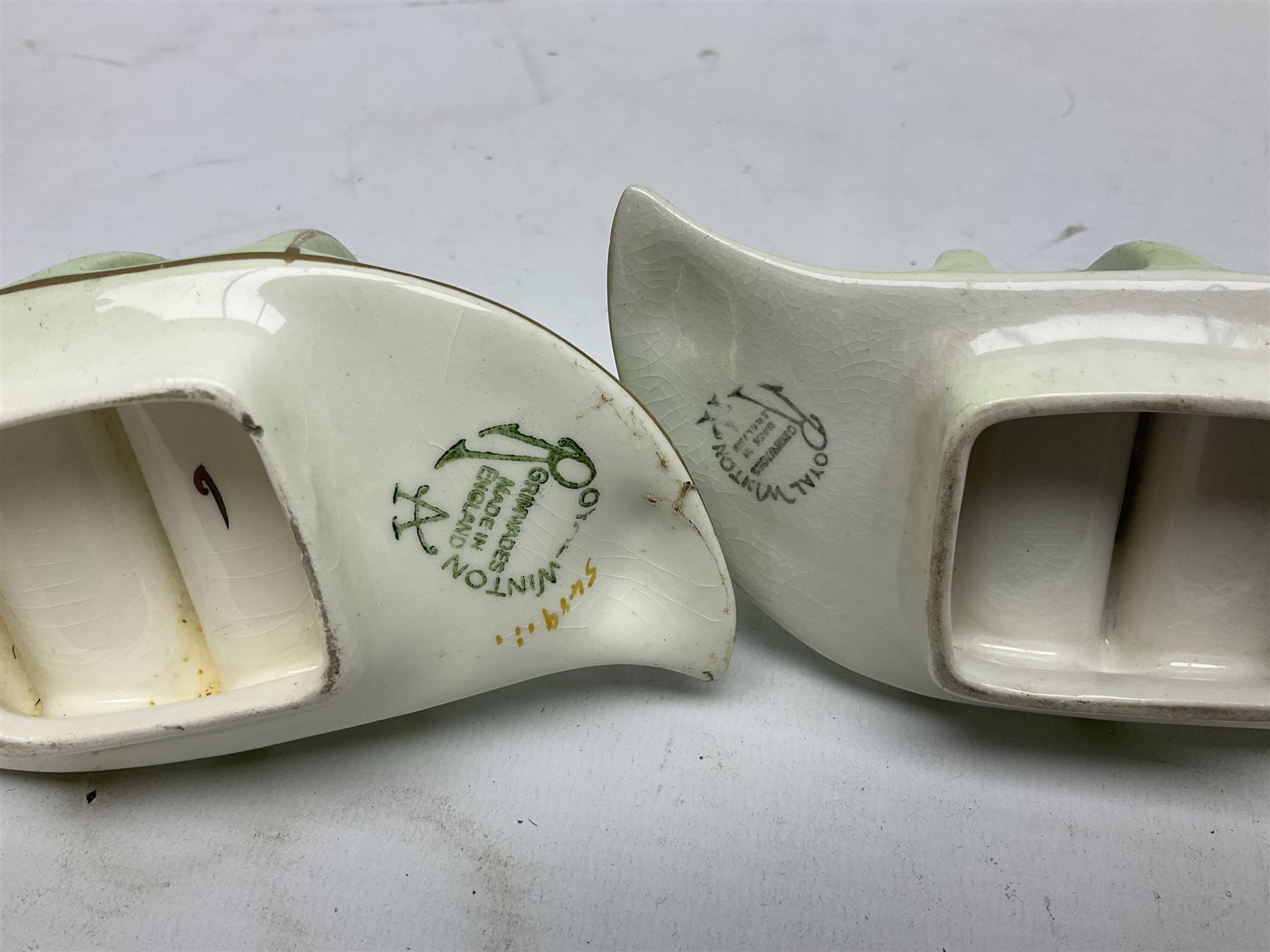 Collection of five toast racks comprising two Royal Winton Grimwades, Gray's Pottery, Copeland Spode Audley Royal Jasmine and another further early-mid 20th century toast rack decorated with flowers