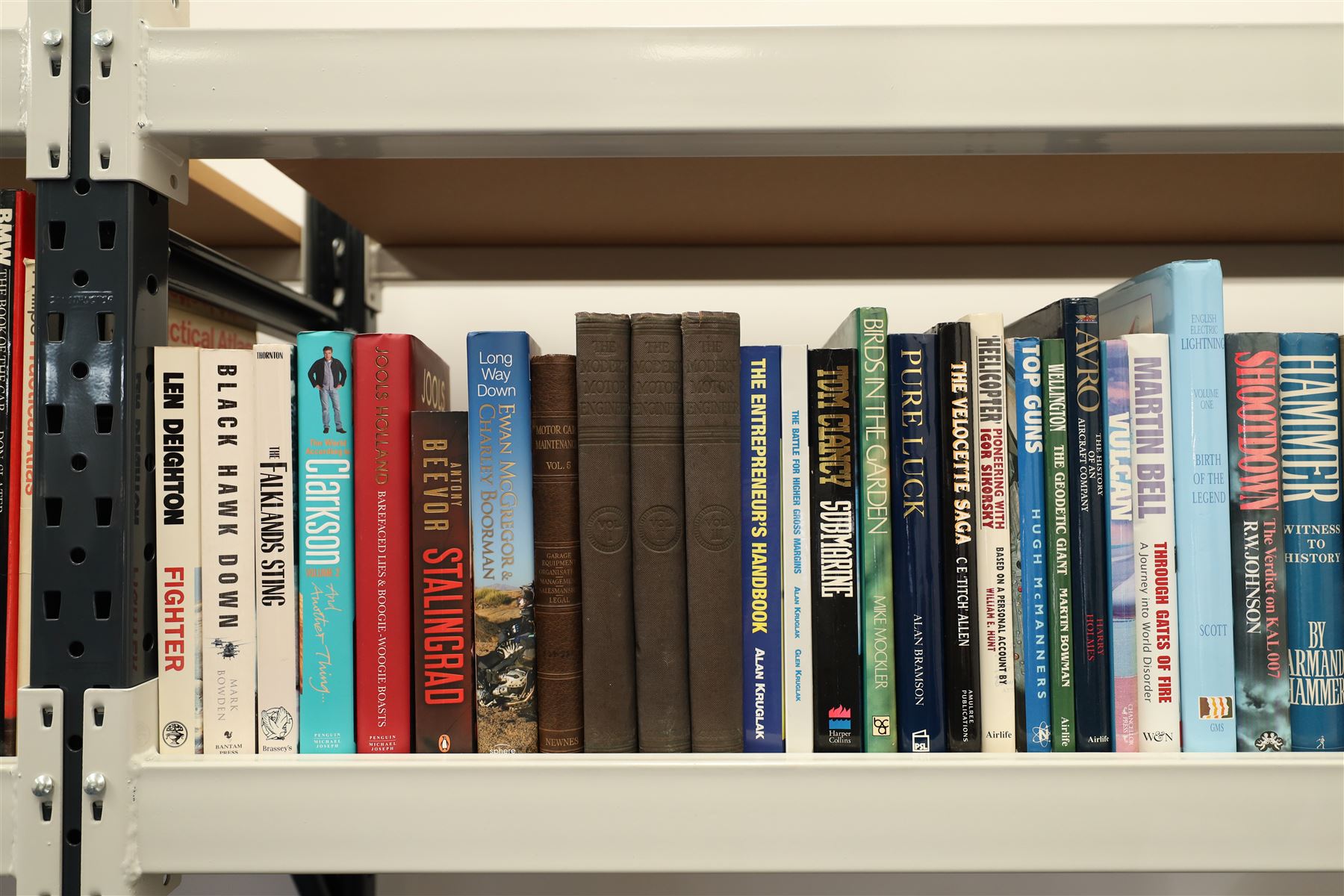 Collection of books to include, motoring, auto-biographies, The Modern Motor Engine I, II & III, cooking, music, fiction and non-fiction