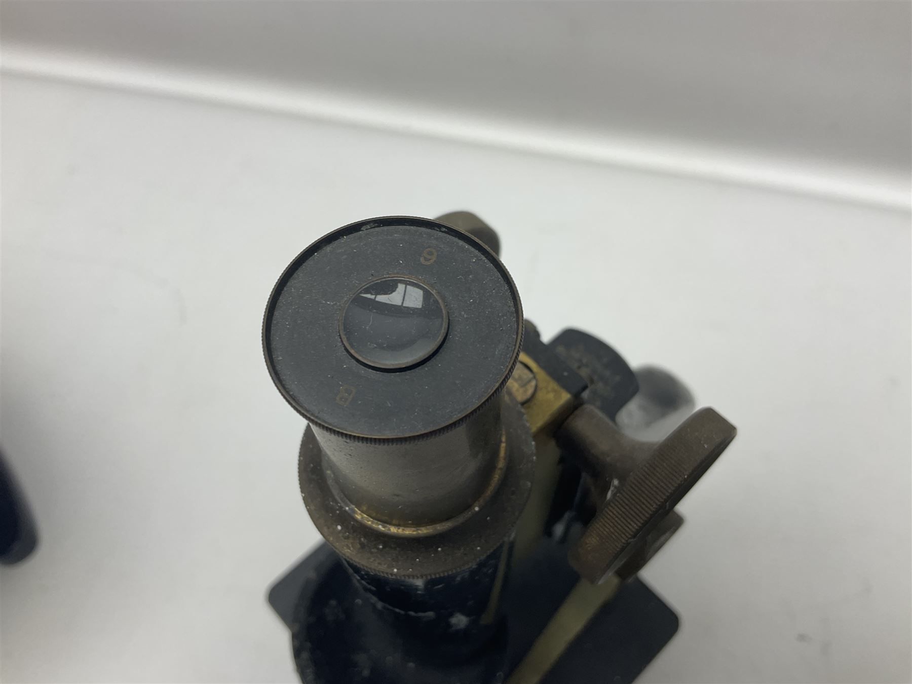 Four microscope, comprising W.J George Ltd, Watson Service 716606, Meopta no 230087 and one other  