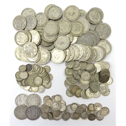  Quantity of Great British pre 1947 silver coinage 1239 grams pre 1947 and 136 grams of pre 1920 coins  