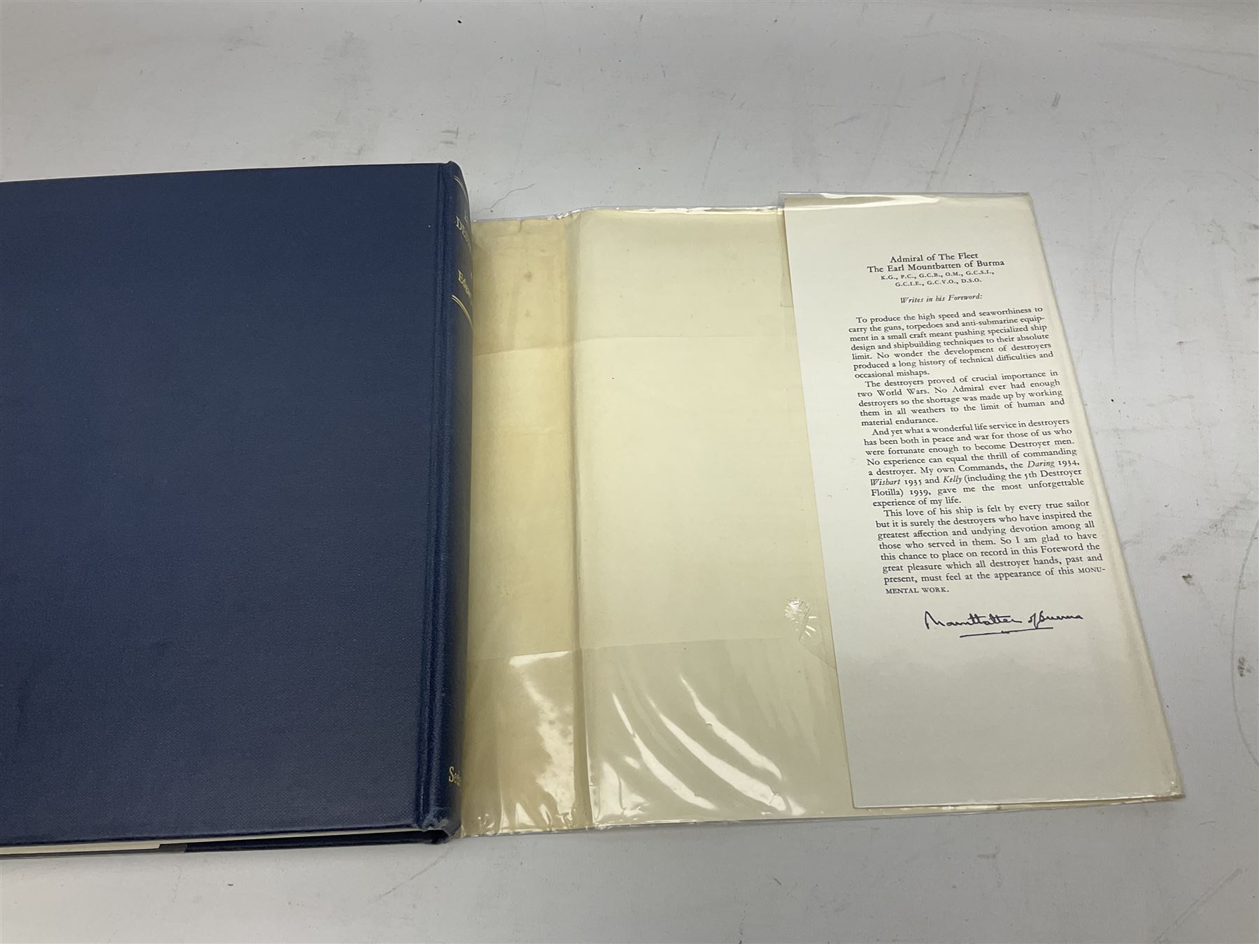 Parkes Oscar: British Battleships. 1990 Leo Cooper; and March Edgar: British Destroyers. 1966; both with dustjacket (2)
