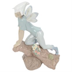 Three Lladro figures, comprising  Magical Unicorn no 7697, Prince of Elves no 7690 and Princess of the Fairies no 7694, all with original boxes 