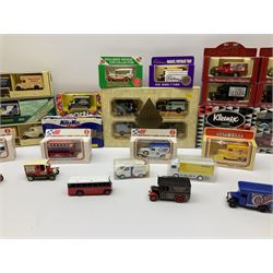 Thirty-five modern die-cast promotional and advertising models by Lledo etc; predominantly boxed
