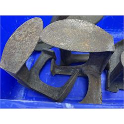 Cast iron cobblers shoe lasts, other tools etc