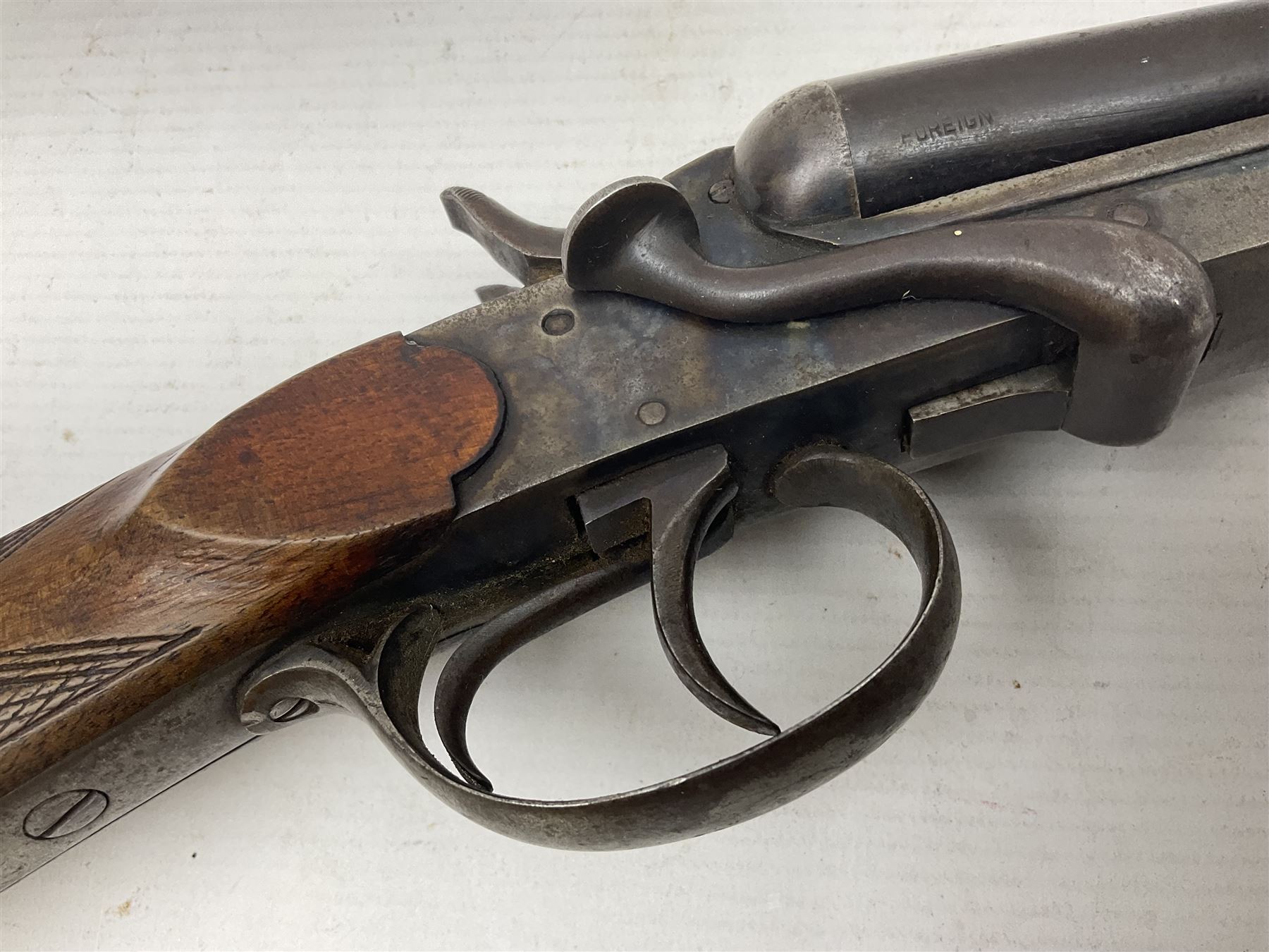 SHOTGUN CERTIFICATE REQUIRED - Belgian .410 folding double barrel hammer shotgun wit 71cm(28