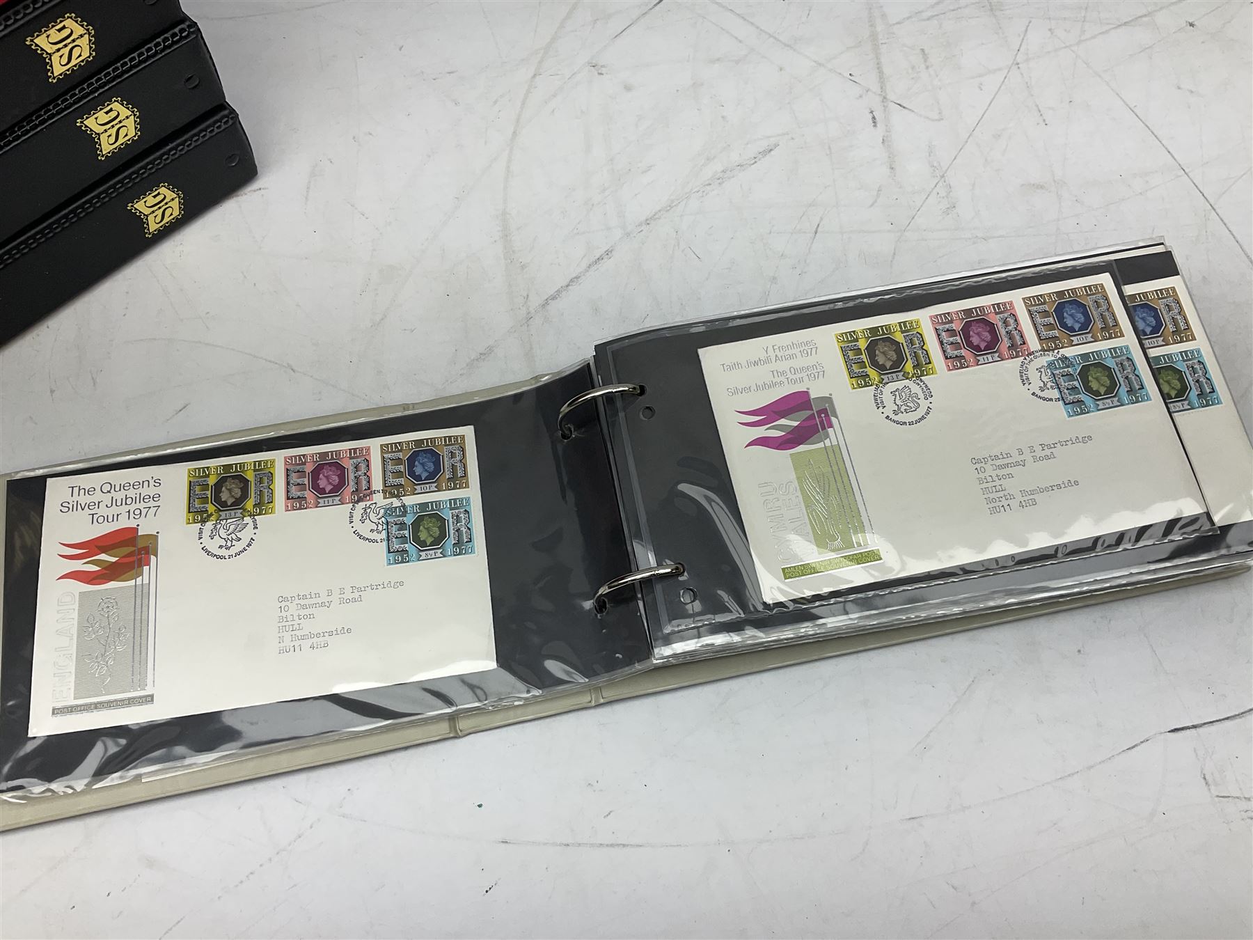 Mostly first day covers, including Antigua 'Royal Wedding 29th July 1981', British Virgin Islands '25th Anniversary of the Coronation 1953', various Silver Jubilee 1977 stamp covers etc, housed in eight folders