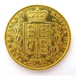  1856 gold full sovereign  