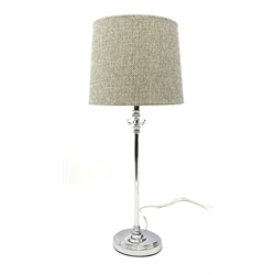 A Florence chrome table lamp, H52cm W20cm D20 cm.
