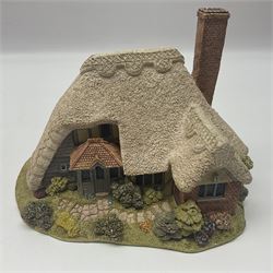 Ten Lilliput Lanes, comprising from Midlands Region Witham Delph, Jun and Disorderly, From South West Region Puffin Row, Moonlight Cove, The Cuddy, and from South West Region, The Rustlings, Saxton Cottage (1988), Marigold Meadow, Calendar Cottage and Little Lupins, all with boxes and deeds 