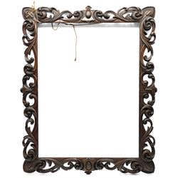 FRAMES - Victorian carved oak frame, featuring Acanthus leaves aperture 72.5cm x 54.5cm, o...