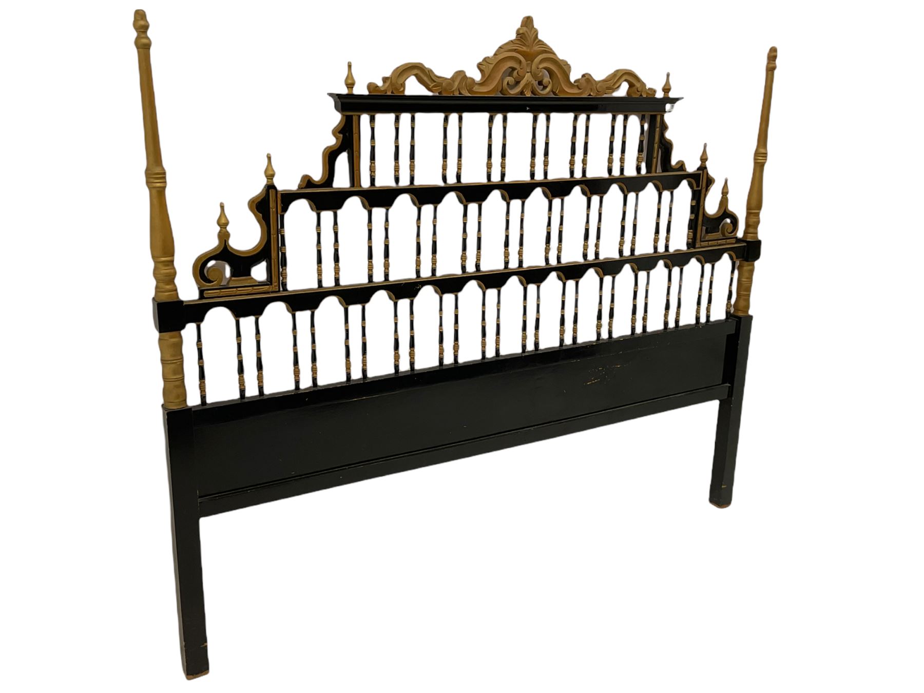 Large Spanish style pagoda headboard