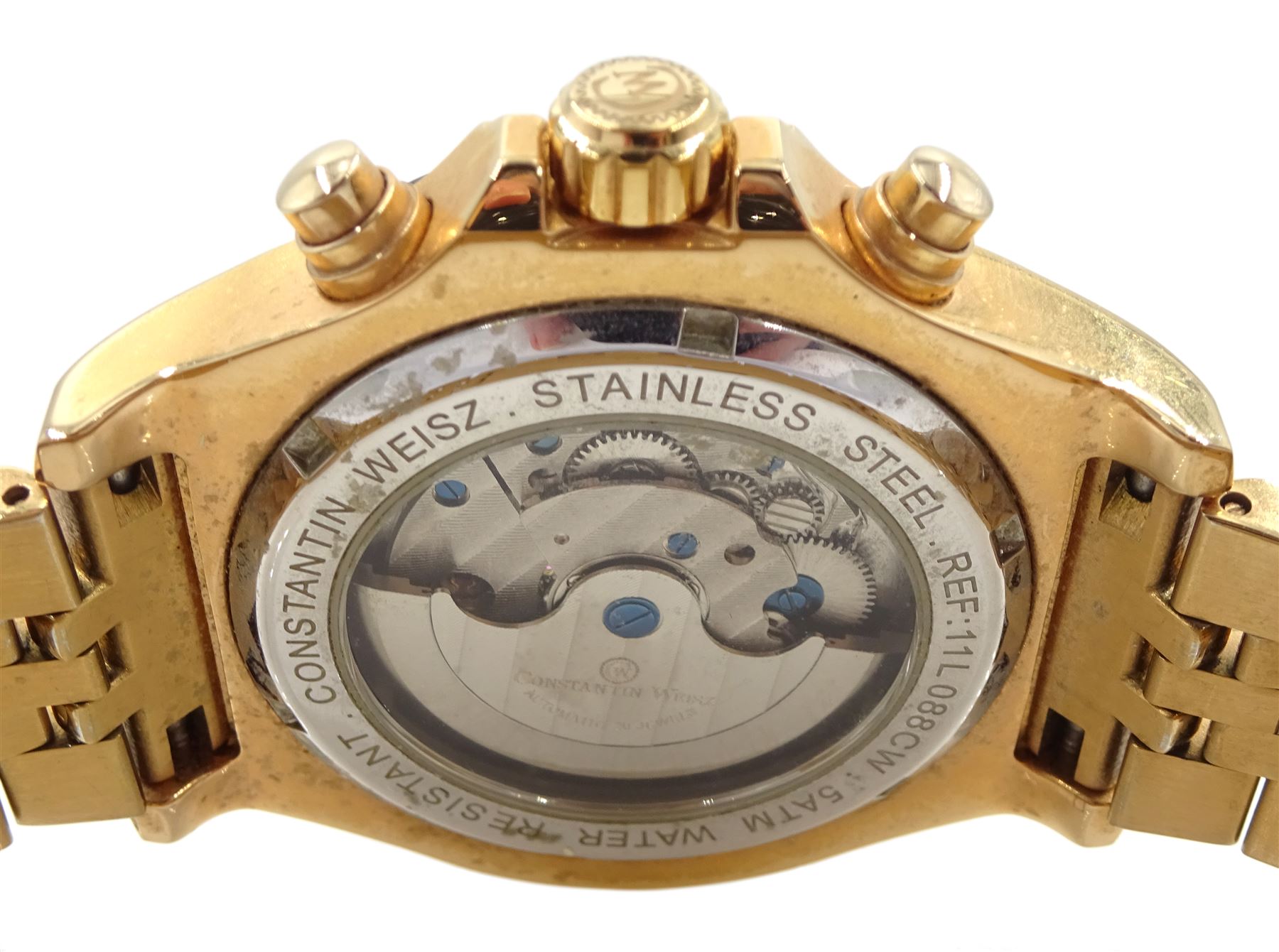 Constantin Weisz automatic 20 jewels stainless steel bracelet wristwatch, No. 11L088CW, in presentation boxed