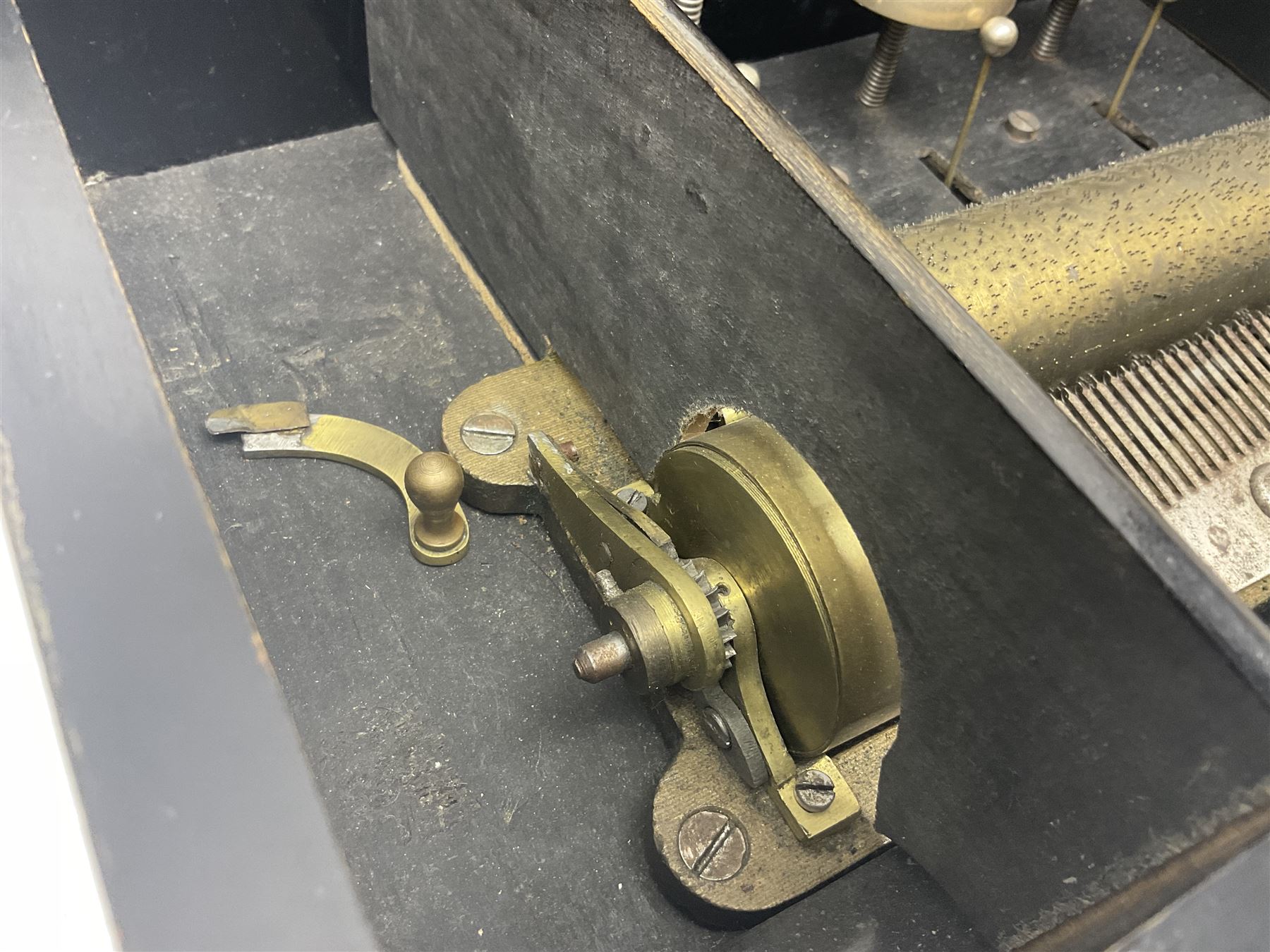 Swiss - Three 19th-century cylinder music boxes suitable for spares or repair.