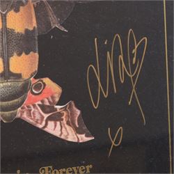 Courteeners 'More. Again. Forever' print, signed by three members of the band in gold marker pen, framed, H40cm