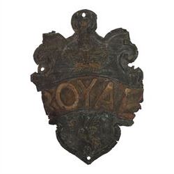 Eight 19th century tin fire insurance marks, comprising Phoenix Assurance Company Limited, Royal Insurance Company, Protector Fire Insurance Company, London Assurance Incorporated, County Fire Office, and District, Royal example H31cm