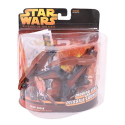Hasbro Star Wars Revenge of the Sith playsets, including Droid Tri-Fighter, Crab Droid, Barc Speeder, Republic Gunship and AT-RT, together with a Hasbro Darth Vader Voice Changer Helmet, 