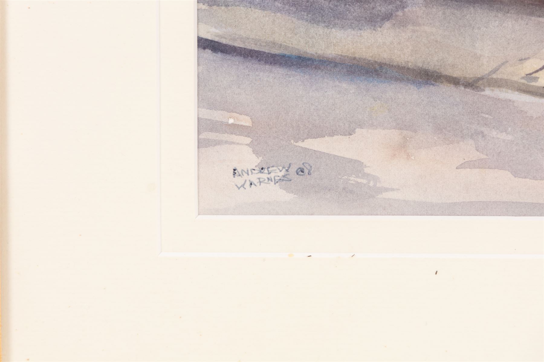 Andrew Warnes (East Riding 20th Century): 'Skidby Windmill' 'Burton Agnes Church' 'River Derwent' and another, set of four watercolours signed, mostly titled verso max 35cm x 25cm (4)