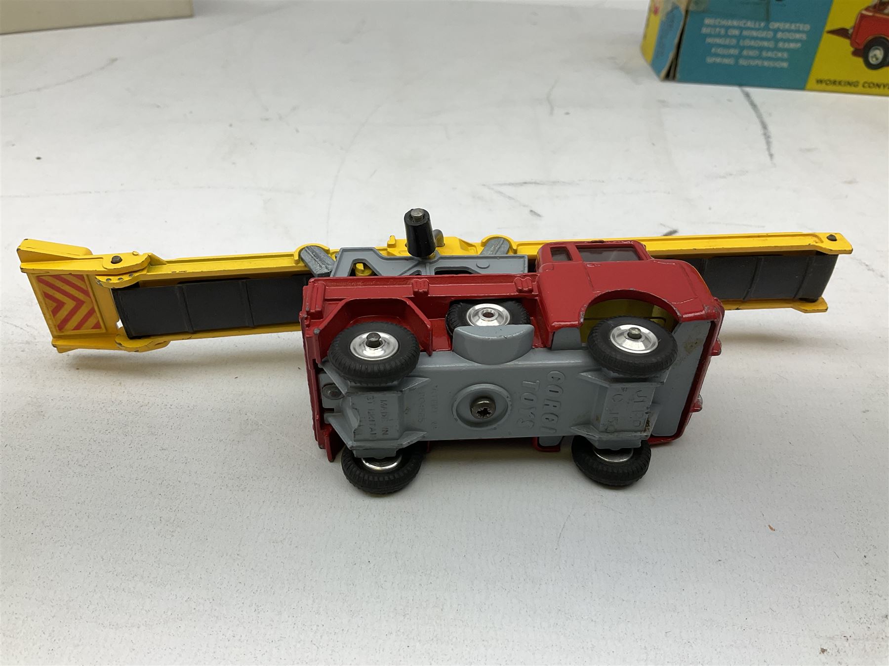 Corgi - Working Conveyor on Forward Control Jeep F.C.150 with inner stand; and E.R.F. Model 64G Earth Dumper No.458; both boxed (2)