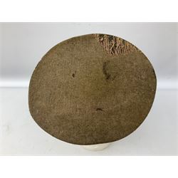 WW1 British Army stiff trench cap with Tank Corps cap badge