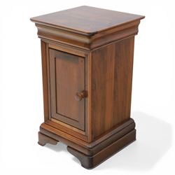 Willis & Gambier - 'Louis Philippe' French cherry bedside chest, with frieze drawer with moulded edge pull, above a single cabinet door, raised on bracket feet