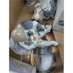 Lladro figure Sweet Dreams, boxed, together with two further Lladro figures and five Nao figures, some boxed