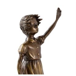 After Banksy, bronze Balloon Girl, H38cm