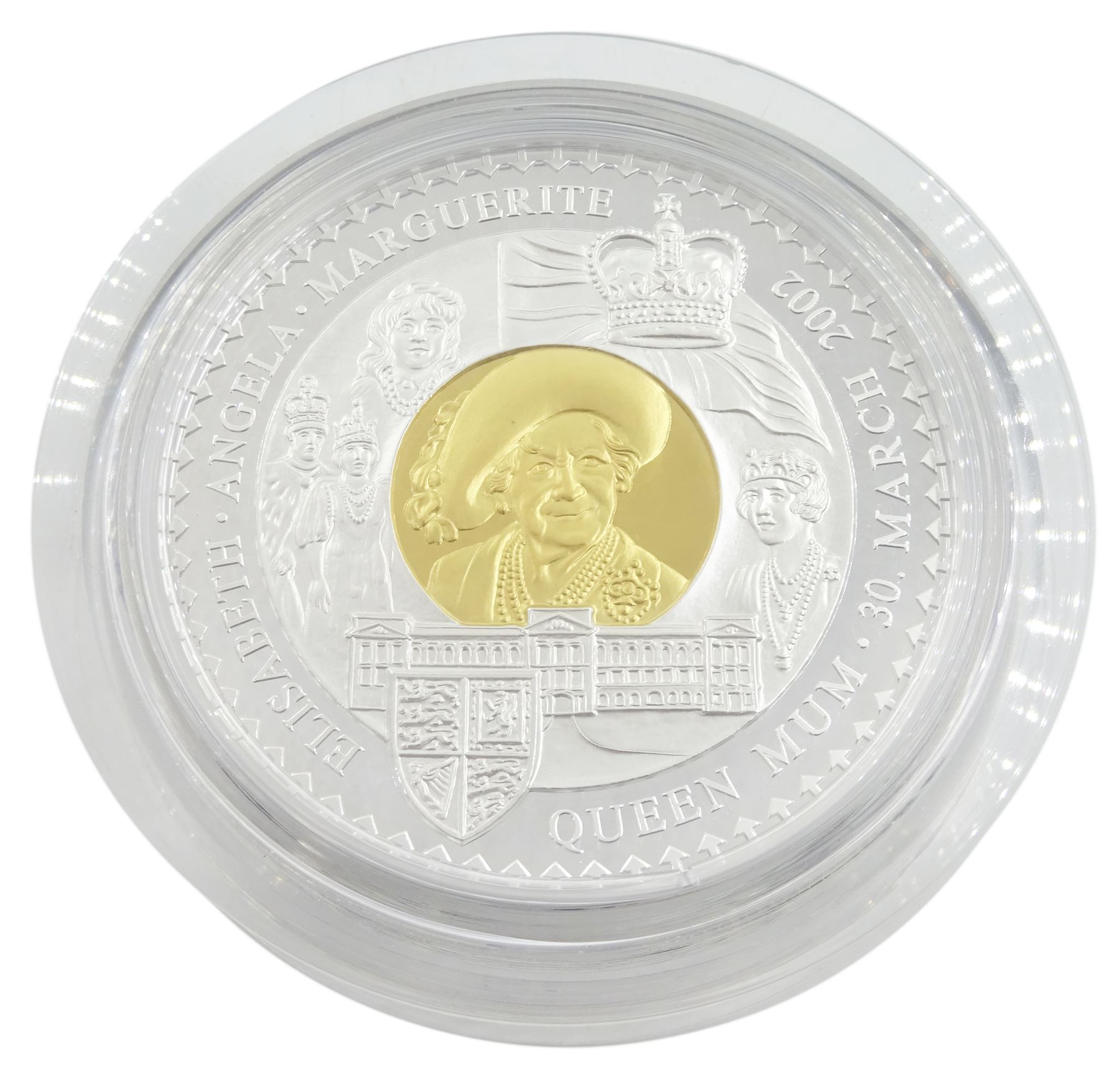 Queen Elizabeth II 2002 Bank of Zambia 3000 grams fine silver proof coin, housed in a capsule with certificate and bag