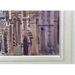 Karl Salsbury Wood (British 1888-1958): Exeter Scenes, set three watercolours signed, two dated 1945, 23cm x 16cm (3) (unframed)