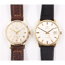  Marvin Swiss 9ct gold automatic wristwatch 1975 and a Smith's Empire manual wristwatch  