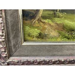 JL Roberts (British 19th century): ‘The Old Hall - Anlaby East Yorkshire, oil on panel signed, titled and dated 1830 verso 19cm x 29cm