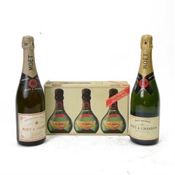 Moet & Chandon, brut imperial champagne, Premiere Cuvee champagne and thee Petite Liquorel...