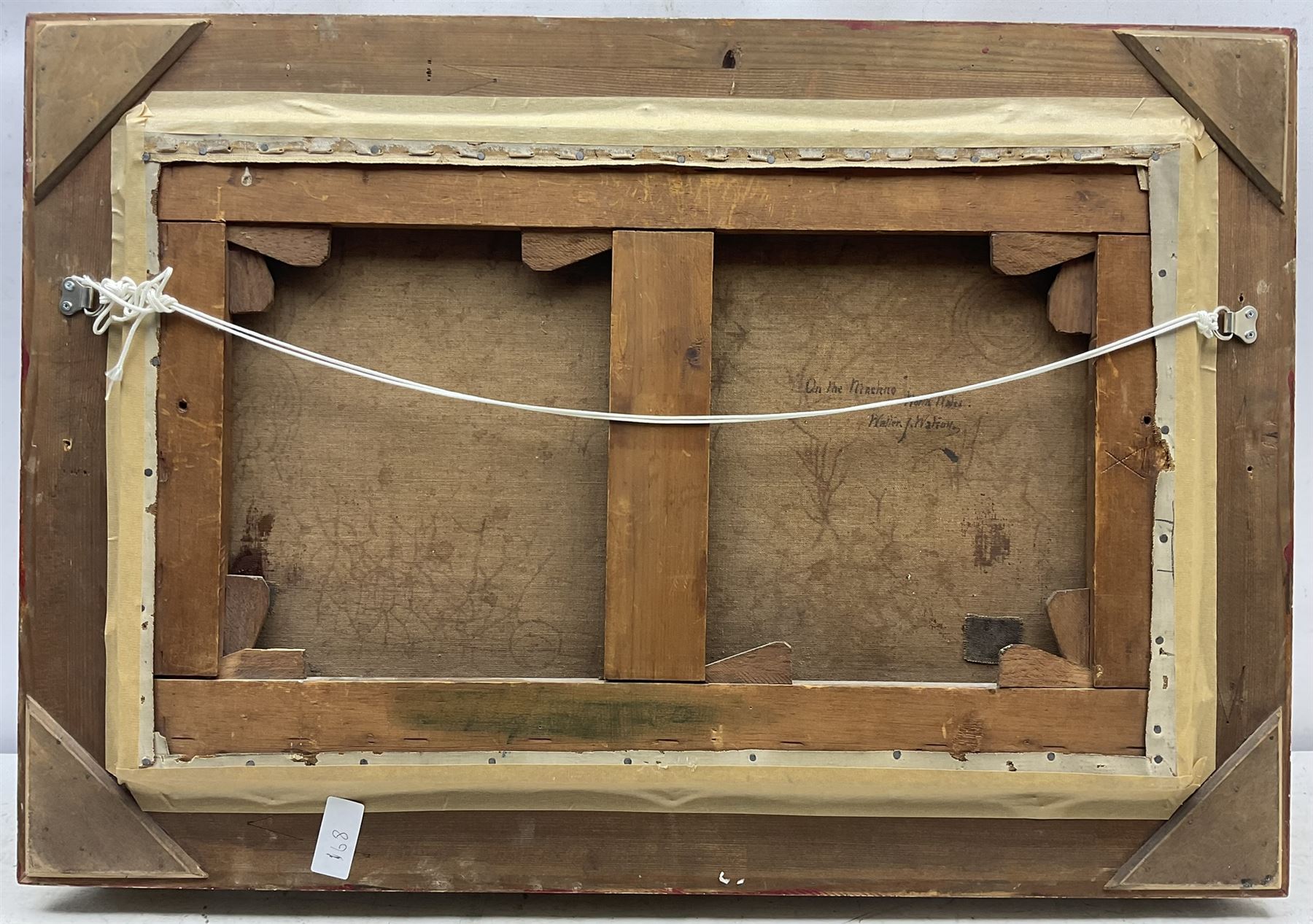 Walter J Watson (British 1879-c1937): 'On the Machno - North Wales', oil on canvas signed and dated 1908, titled and further signed verso 40cm x 65cm 
Provenance: private collection; with James Alder Fine Art, Hexham