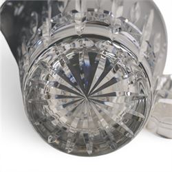 Set of twelve Waterford Crystal Kylemore pattern tumblers and matching jug, tumblers H13cm
